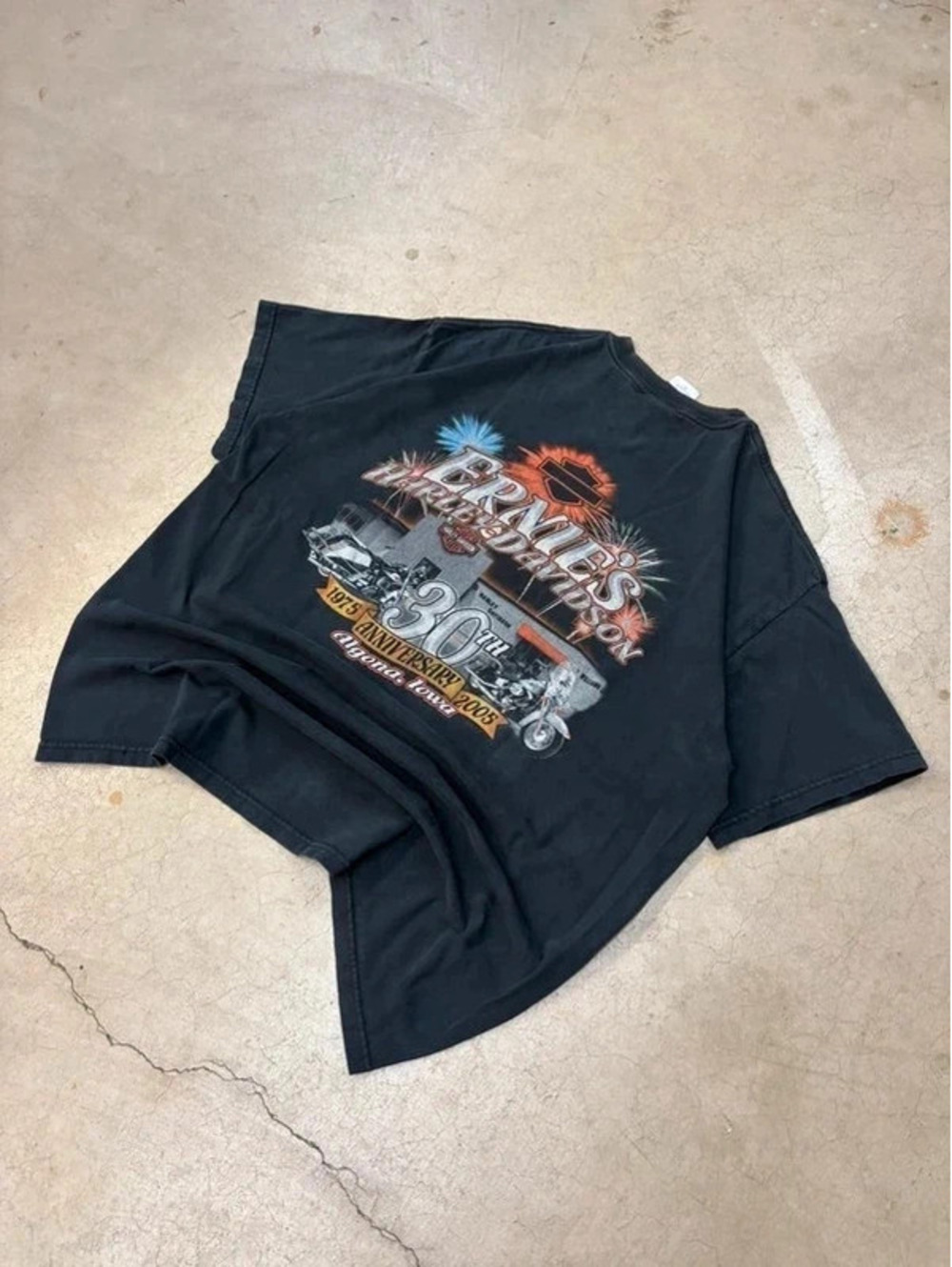 Harley-Davidson Ernie’s 30th Anniversary 2005 Algona Iowa T-Shirt XL